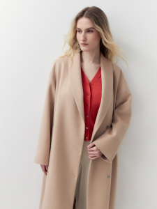 Демисезонное шерстяное пальто с мембраной