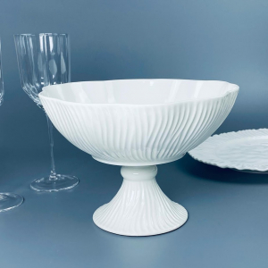 305-317 Фруктовница 25,5х18см на ножке САВАННА в под.уп.(х8)Фарфор