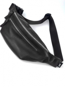 Кожаная поясная сумка dff ДМ 2020/Неро-Евг