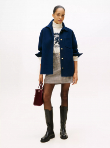 Houndstooth Tailored Mini Skirt