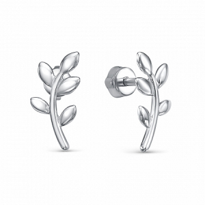 Серьги родированные серебро 925*