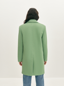 Двубортное полупальто из шерсти