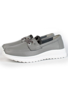 03-ZL-8861-1 DK. GRAY Полуботинки женские (натуральная кожа)