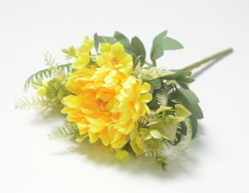 Искусственные цветы, Ветка в букете полянка хризантема (1010237)