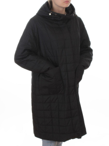 9605 BLACK Куртка стеганная демисезонная женская (100 гр. синтепон)