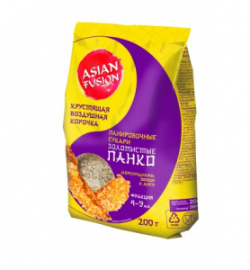 ASIAN FUSION Сухари панировочные Панко ЗОЛОТИСТЫЕ 200г пакет