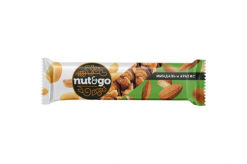 «Nut&Go», батончик Almond & peanut, 36 г (упаковка 18 шт)