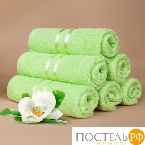(1073) Полотенце (однотон) 30х50 см-5 шт Dome Harmonika Махра 440 г/м2 1073 Салатовый