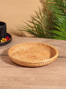 Тарелка плетёная, 19?19?3 см, ротанг