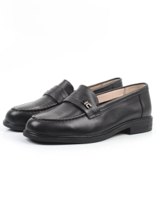 03-DEB17-1 BLACK Лоферы женские (натуральная кожа)