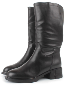 Z4230M BLACK Сапоги зимние женские (натуральная кожа, натуральный мех)