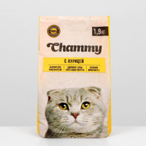 Сухой корм Chammy для кошек, курица 1.9 кг