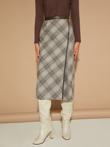 Юбка на запах в клетку