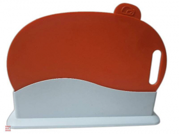 Доски разделочные овальные, с маркерами на подставке,с антискользящими ножками, набор 4 шт