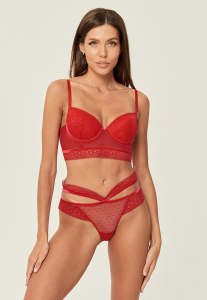 Бюстгальтер жен. Saravena красный Balconette bra