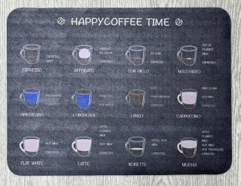 Нано коврик для сушки посуды 40*30 (Happy coffee time) (3248)