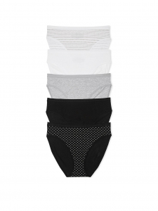 5-Pack Stretch Cotton High-Leg Brief Panties