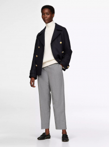 Flannel Slim Straight-Leg Pant