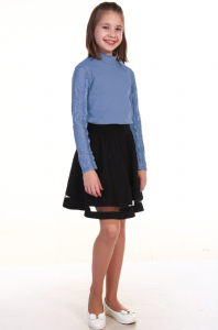 Водолазка для девочки 012 (голубой)