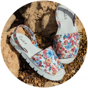 ZAPATOS · 2364-flores-rojo РАСПРОДАЖА 9 евро