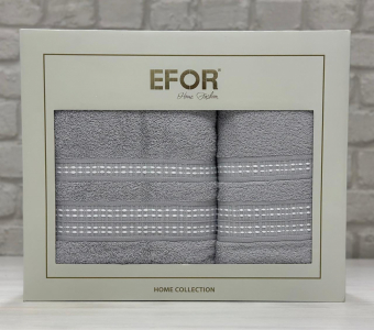 Набро полотенец EFOR из 2-х предметов (50*90.70*140) модель FITILLI (серый) GRI