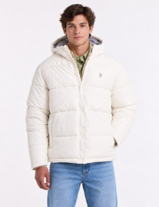 SOLID QUILTED CHANNEL PUFFER JACKET