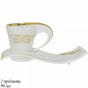 108-079 Кофейный набор 2пр.90мл. в под.уп. GIVENCHI GOLD (х24) Фарфор