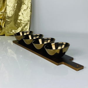 232-022 Набор из 4 салатников 11см на подставке ВИНТАЖ в под.уп.(х12)Фарфор