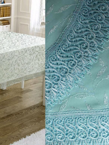 Скатерть EFOR 160x220 KDK YESIL бирюзовый