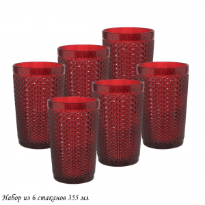 588-506 Набор из 6 стаканов 355мл. в под.уп.(х4)Стекло