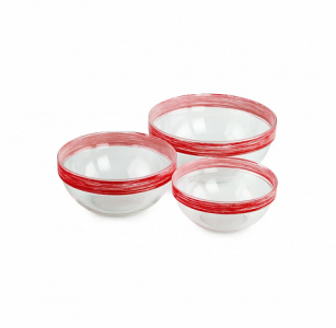 Набор салатников ЭМПИЛАБЛЬ БРАШМАНИЯ РЕД 3шт (17см+20см+23см)