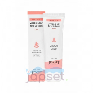 Jigott Daily Real Cica Water Drop Tone Up Cream Увлажняющий крем для лица с экстрактом центеллы, 50 мл