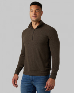 SWEATER KNIT 1/4 ZIP TOP