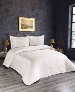 Покрывало EFOR Pique Bedspread NISA (240*260) с наволочками кремовый KREM