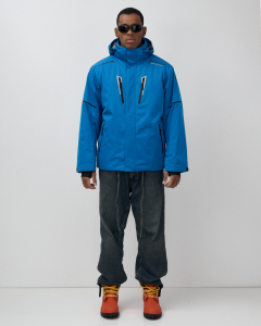 Горнолыжная куртка мужская зимняя синего цвета 7615S