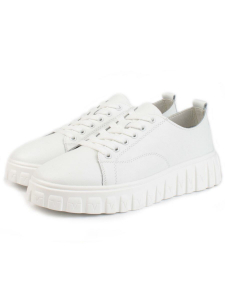 05-PDXL162-1 WHITE Кроссовки женские (натуральная кожа)