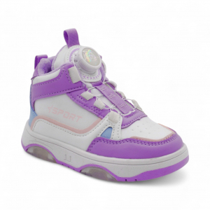 LED-Ботинки В7776-19 бел/фиол