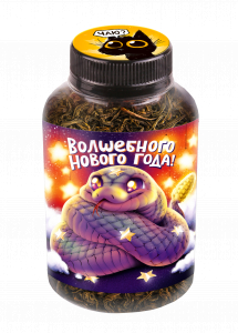 Баночка чая, ВОЛШЕБНОГО НОВОГО ГОДА, чай чёрный крупнолистовой,60 г., TM Prod.Art