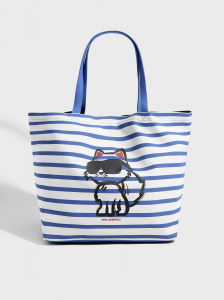 Женский шоппер KARL LAGERFELD ikon print stripe shop