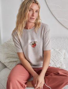 Футболка с принтом свободная эластичная из премиального хлопка