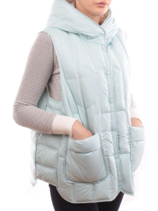24-618 LT. BLUE Жилет утепленный женский (пух)