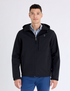 HOODED BONDED SOFTSHELL JACKET