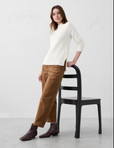 Ribbed Mock-Neck Sweater