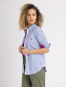 STRIPED POPLIN LONG SLEEVE SHIRT