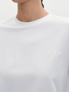 Футболка прямого кроя из вискозного трикотажа