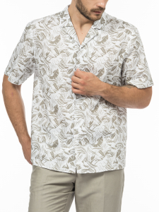 Рубашка в гавайском стиле из вискозы и хлопка