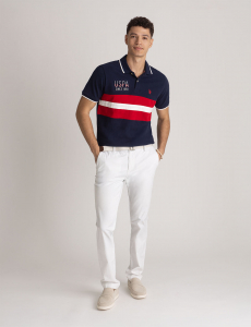 COLORBLOCK EMBOSSED PIQUE POLO SHIRT