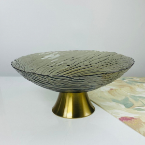 588-711 Фруктовница 33х15см на ножке в под.уп.(х4)Стекло