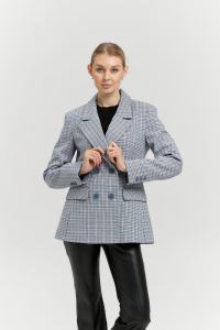 Пальто женское демисезонное 27200 (голубой)