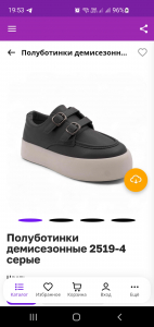 Полуботинки демисезонные 2519-4 серые